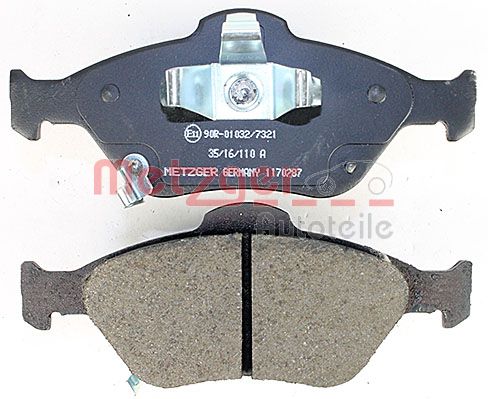 METZGER 1170287 Bremsbelagsatz, Scheibenbremse